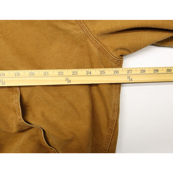 Carhartt Men's Work Jacket Hooded Canvas Washed Duck Quilted J130 Sz L - Picture 5 of 10